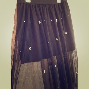 Sheer Black Skirt